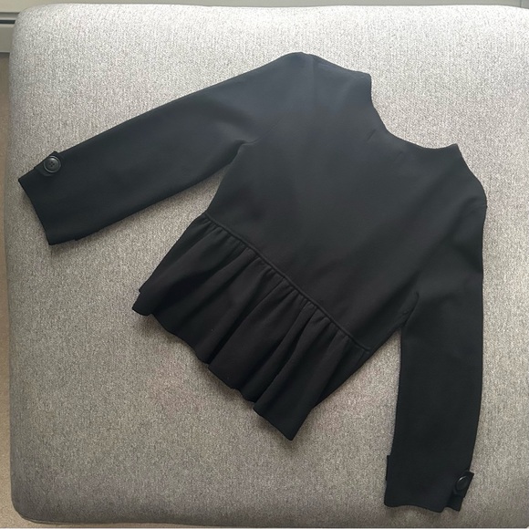 Anthropologie Black Cropped Swing Shrug Jacket Small - Picture 2 of 5